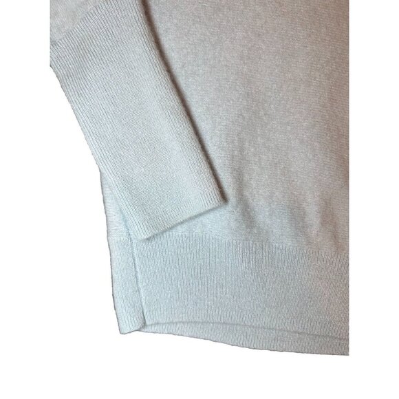 Tahari 100% Cashmere Crew Neck Sweater Women's Size Medium Light Blue Workwear - Picture 2 of 7